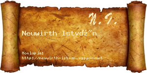 Neuwirth István névjegykártya